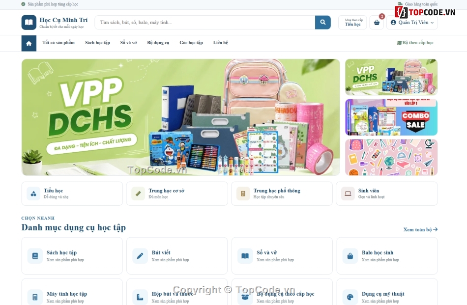 học tập,website học tập,web bán dụng cụ